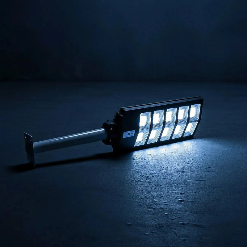 Foco Solar Led 500w Con Sensor De Movimiento, Blanco Frío Y Soporte Para Exterior Negro
