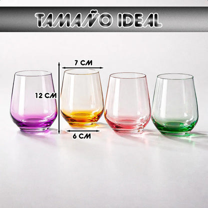 Vasos Vidrios Set Vasos Copas Vino 530 Ml Set 4 Vasos Vidrio Vidrio