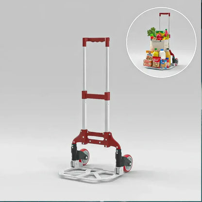 Carro De Mano Plegable De Aluminio Okshop Para Carga De 80 Kg Rojo