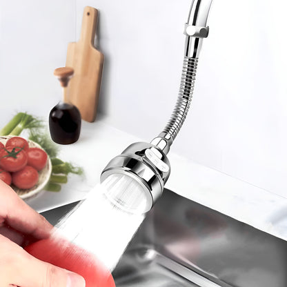 Cuello Flexible Giratorio Lavaplatos Extension Lavaplatos Plateado Brillante