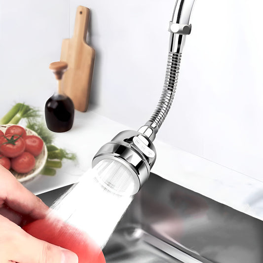 Cuello Flexible Giratorio Lavaplatos Extension Lavaplatos Plateado Brillante