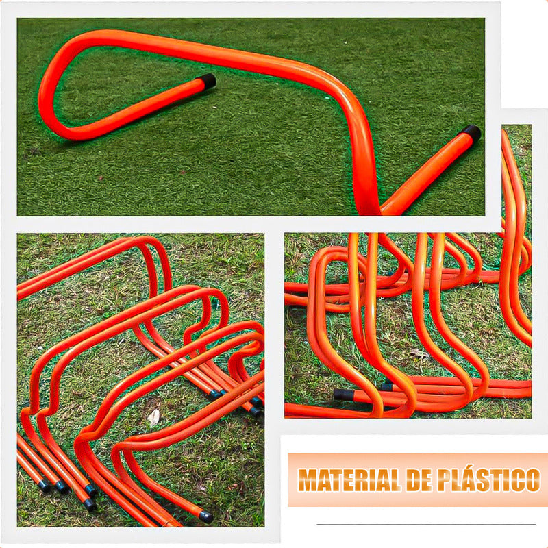 Pack 2 Valla De Entrenamiento Valla De Salto 24cm Vallas Fut Naranja