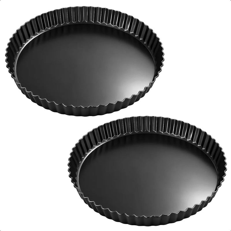 Pack 2 Molde Para Tartaletas Molde Desmontable 28cm Molde Gris