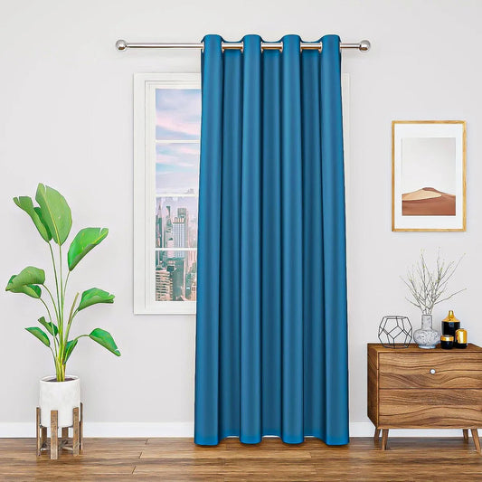 Cortinas De Tela Cortinas Tela Living Cortina De Puerta Cort Azul Claro