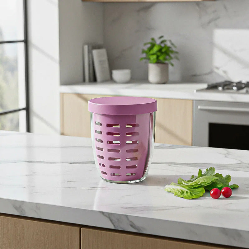 Porta Frutas Keep Porta Frutas 600ml Recipiente Para Frutas Rosa