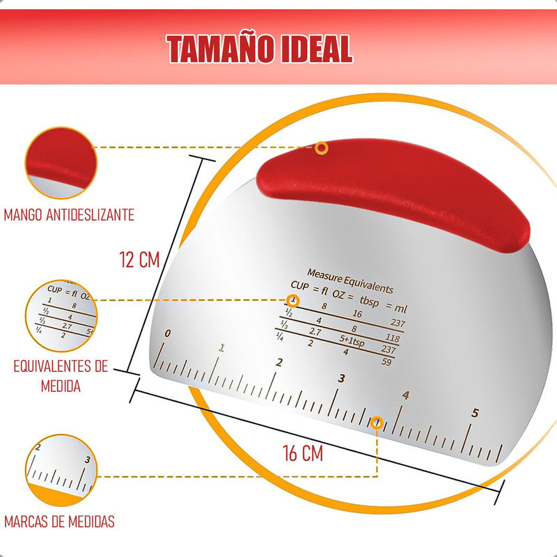 Espatula Cortador Masa Raspador Y Cortador De Masa Espatulas Rosa