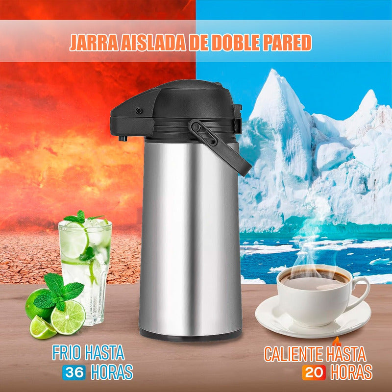 Termo Sifon Termo 1.9 L Termo Para Cafe Termo Agua Caliente Negro/gris