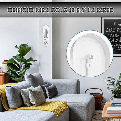 Higrómetro Analógico Y Termómetro De Pared Para Interiores Y Exteriores Okshop
