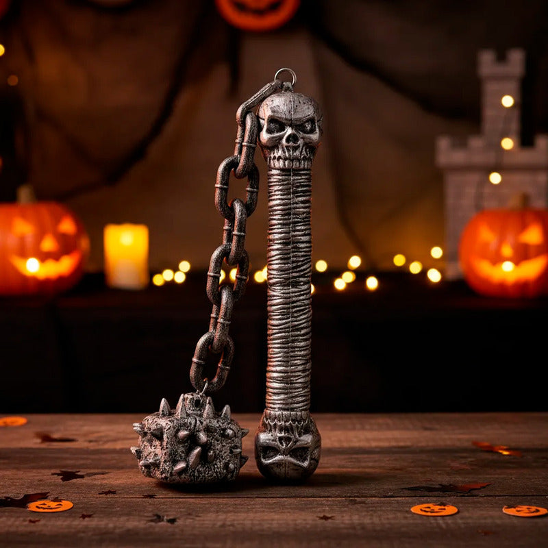Juguete Plástico De Halloween Maza Mangual Con Cadena