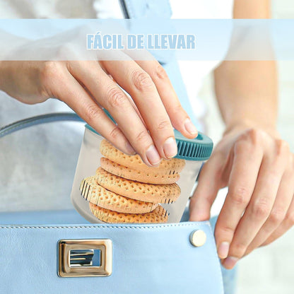Contendor Alimentos Envases Yogurt Y Cereal Frasco Hermetico Azul
