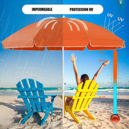 Quitasol Grande Sombrilla De Playa Verano Paraguas 150 Cm Paraguas Colores Poliester Unisex Paraguas Plegable Aluminio... Verde/azul/palmera