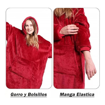 X2 Polerones Sherpa Poleron Hombre Mujer Polar Frio Frazada