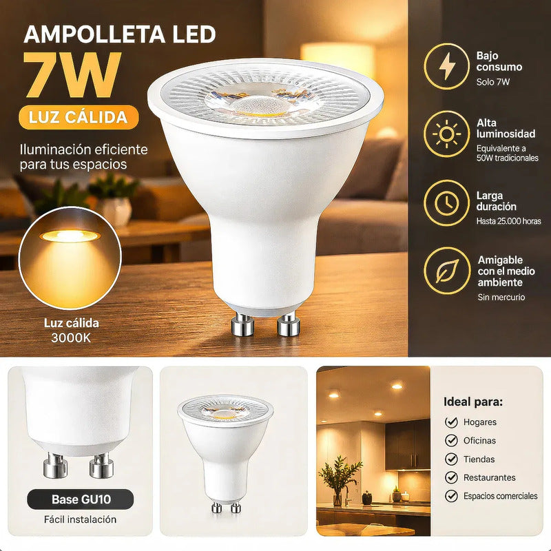Lampara Led Techo Foco De Techo Ampolleta Gu10 Lámpara Techo Giratorio Okshop Ampolleta Led 7w Ampolletas Led Gu10... Negro