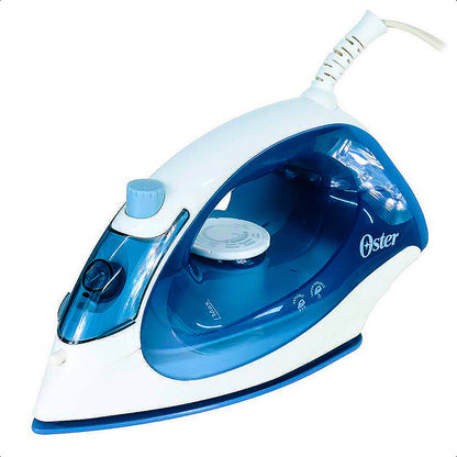 Plancha A Vapor Oster Con Base Antiadherente Y Control De Temperatura Blanco/azul