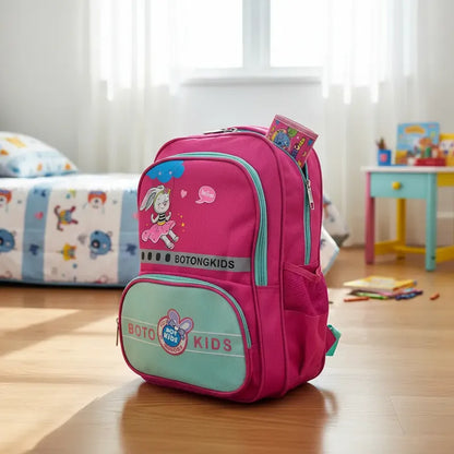 Mochila Escolar Para Niña Mochilas De Niños Dibujos Animados Fucsia