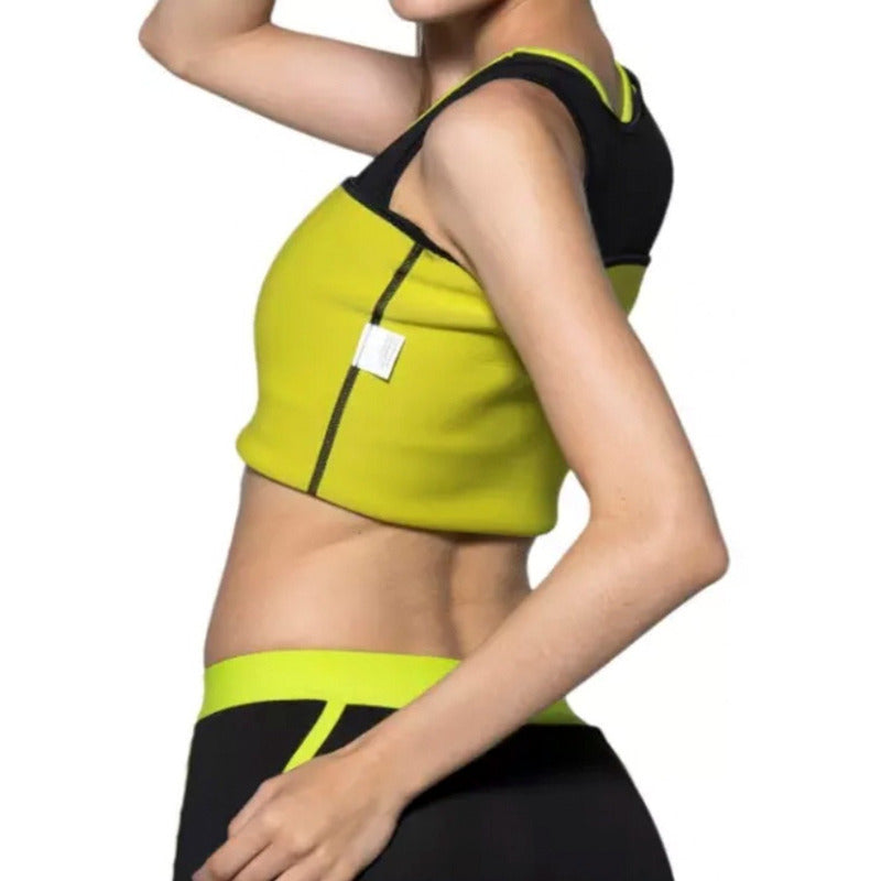 Camiseta Modeladora Negra Okshop Reductora Neopreno Mujer Talla M Negro
