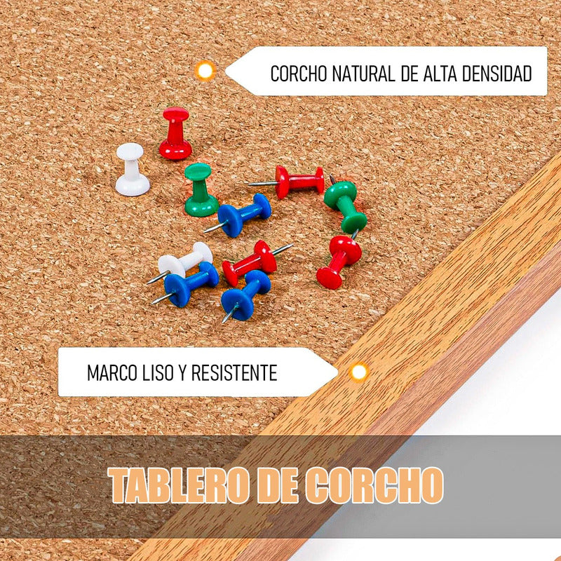 Pizarra Corcho Pizarra Corcho Grande Pizarra Corcho 60x40cm Madera