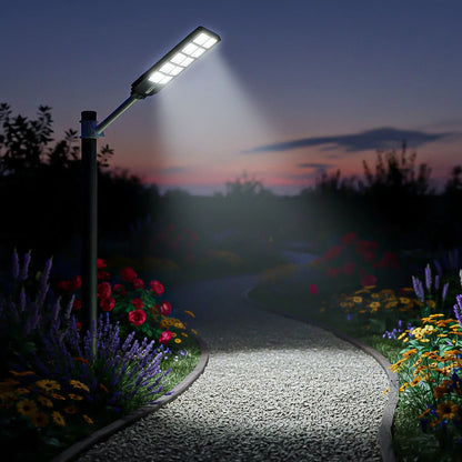 Foco Led Solar Foco Solar Exterior Focos Foco Solar 500w Negro Blanco Frío