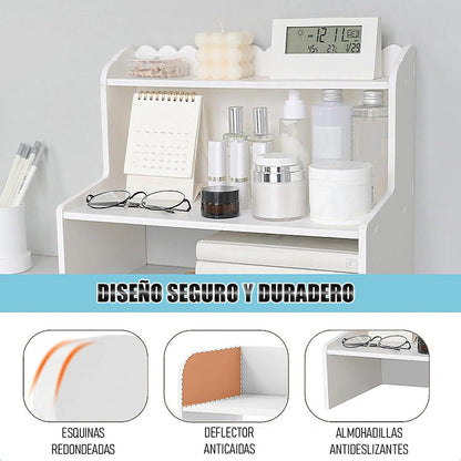 Pack 2 Organizadores Escritorio Estante De Escritorio Madera