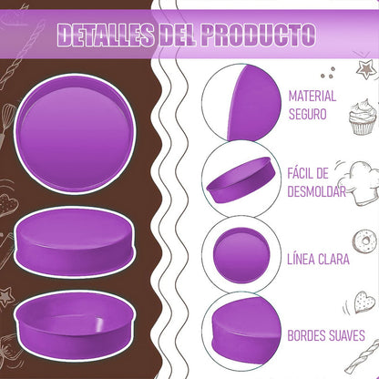 Molde Para Torta Moldes De Silicona Reposteria Molde Redondo Rosa