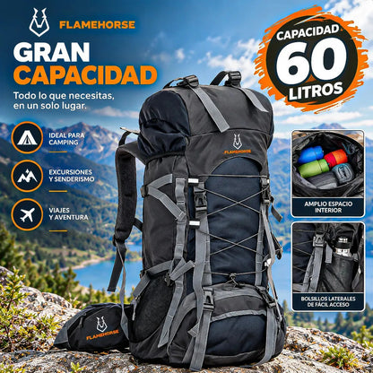 Mochila Camping 60l Mochila Para Montañismo Mochila Trekking Okshop Mochila Para Acampar 60 Litros Trekking Excursión... Azul