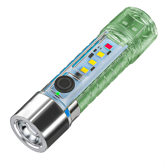 Linterna Recargable Linterna Bolsillo Linterna Led Tactica Blanco/rojo Verde