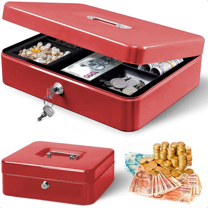 Caja Fuerte Arcashopping Seguridad Metálica Llave Portátil Hogar Oficina Rojo