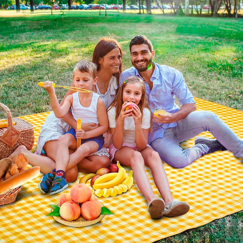 Manta De Playa Okshop Impermeable 200x200cm, Plegable Para Picnic Y Camping Verde