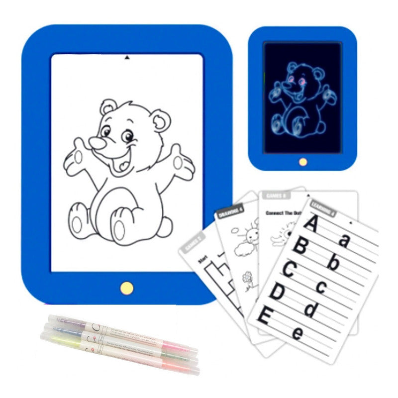 Pizarra Magica Led Juego De Pintar Colores Para Mesa Niños