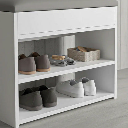 Zapatero Asiento Organizador De Zapatos Banca Zapatero Blanco