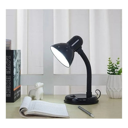 Lampara Escritorio Flexible Lamparas Metalicas Velador Lampara Lectura Lamparas De Escritorio Incandescente Cuello Flexible Metal Lampara Estudio Led Mesa Halogena E27 Negro Okshop