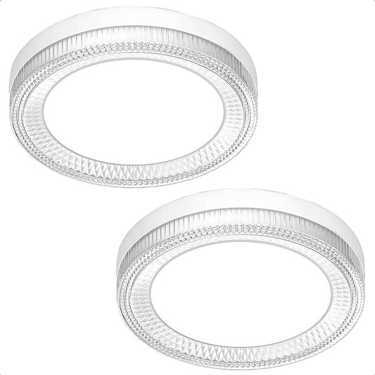 Lamparas Dormitorio Techo Foco Led 18w Pack2 Focos Led Techo Blanco