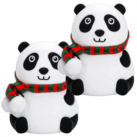 Lampara De Mesa Lampara Mesa Panda Lampara Silicona Lamparas De Sobremesa 7 Colores Pack 2 Lampara De Noche Usb 5v Lampara Escritorio Inalambrica Silicona Flexible Led Recargable Okshop