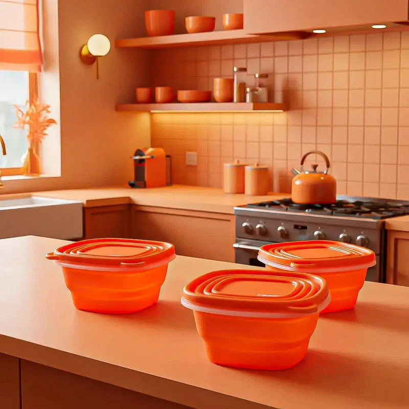 Taper Keep Tupper Plastico Contenedor De Alimentos 1200 Ml Tupper Tapper Comida Potes Plasticos Con Tapa Frasco Hermetico Tapper Colacion Tupper Hermetico Naranja Contenedor Alimento Keep Naranja