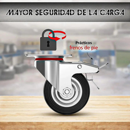 Rueda Giratoria Rueda Con Freno Ruedas Muebles 4 Pulgadas Ok Shop Ruedas Para Muebles Pesados Ruedas Giratorias Con Freno Ruedas Para Muebles Pesados Ruedas Para Muebles Ruedas 4 Pulgadas Negro
