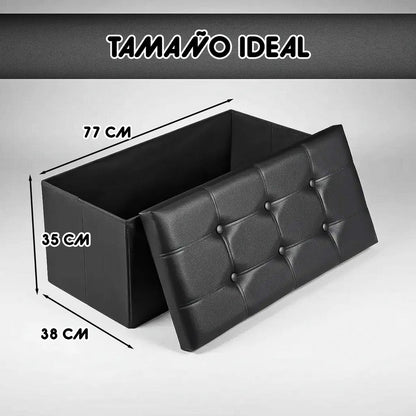 Banqueta Puff Banqueta Baul Puff Puff Organizador Banco Baul Marrón Oscuro
