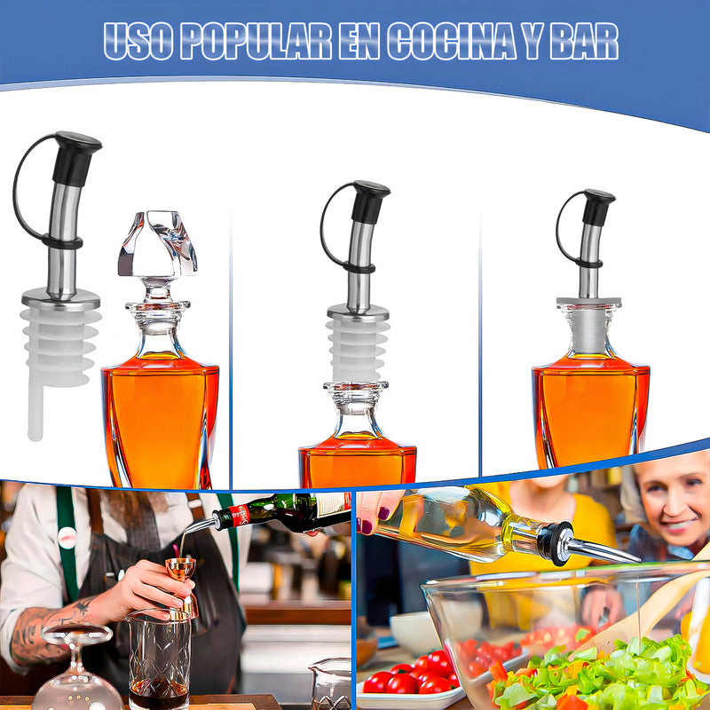 Arcashopping Vertedor Botellas Antigoteo Acero Inoxidable Para Vino Y Licor