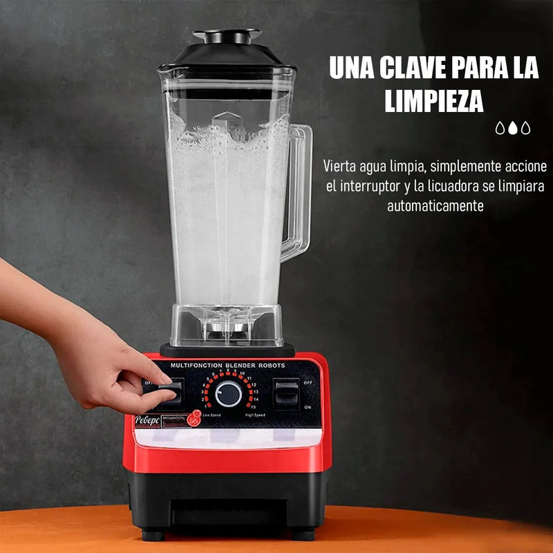 Licuadora Eléctrica Okshop De 2.5 L Con 15 Velocidades Y Jarra De Plástico Blanco