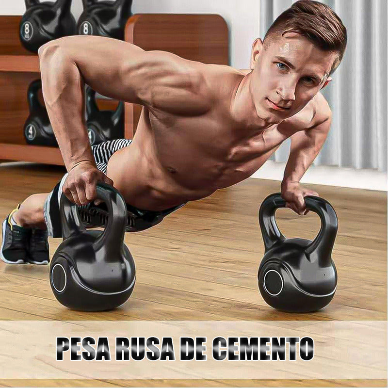 Pesa Rusa 10kg Pesa Kettlebell Mancuerna Ejercicio Crossfit Negro