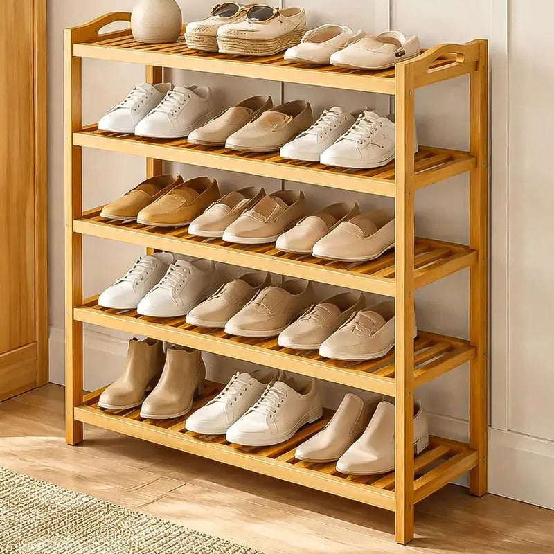 Zapatero Organizador De Zapatos Zapatero De Madera Zapatero Madera Bambu Okshop Estante De Zapatos Zapateras Muebles Mueble Para Guardar Zapatos Zapatero De Madera Zapatero De Bambú De 5 Niveles