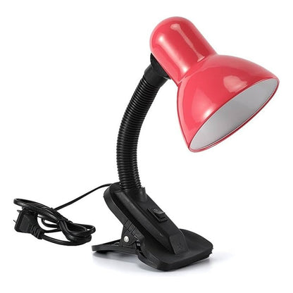 Lámpara Click Escritorio Okshop Base Flexible Rojo Sin Foco Led Blanco