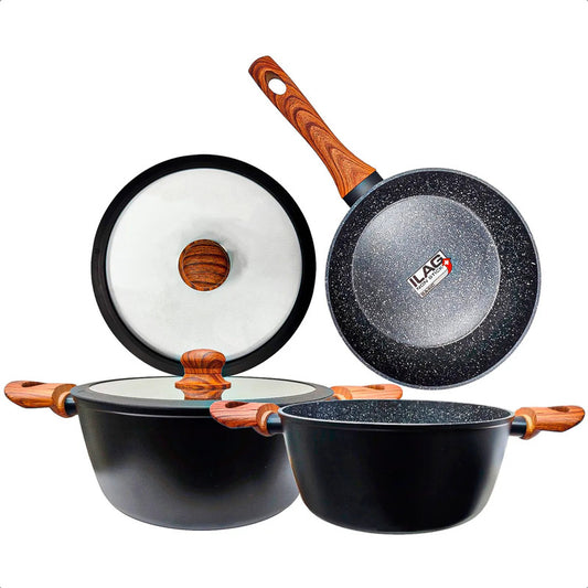 Juegos De Olla Bateria De Ollas Juego De Bateria Cocina Keep Bateria De Cocina Aluminio Revestimiento Antiadherente Juego Olla Silicona 5 Piezas Cuerpo Fundido Okshop