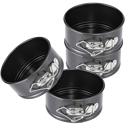 Molde Queque Molde Reposteria Pack 4 Molde Torta Desmontable Gris