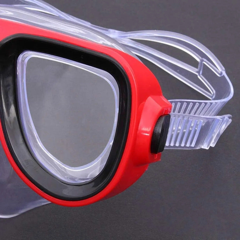 Máscara Snorkel Niños Okshop Verde Ajustable Pvc Buceo Playa