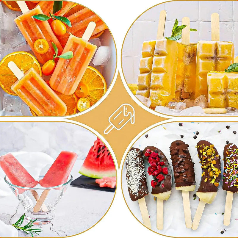 Pack De 200 Palitos De Madera Para Manualidades Y Helado