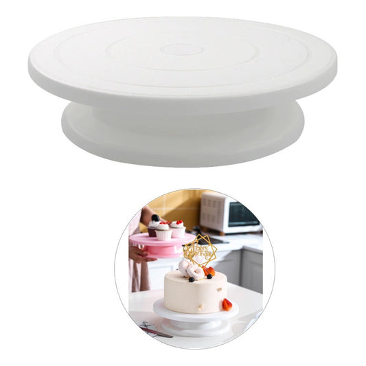 Base Giratoria Decoración Tortas Pasteles Cumpleaños Blanco