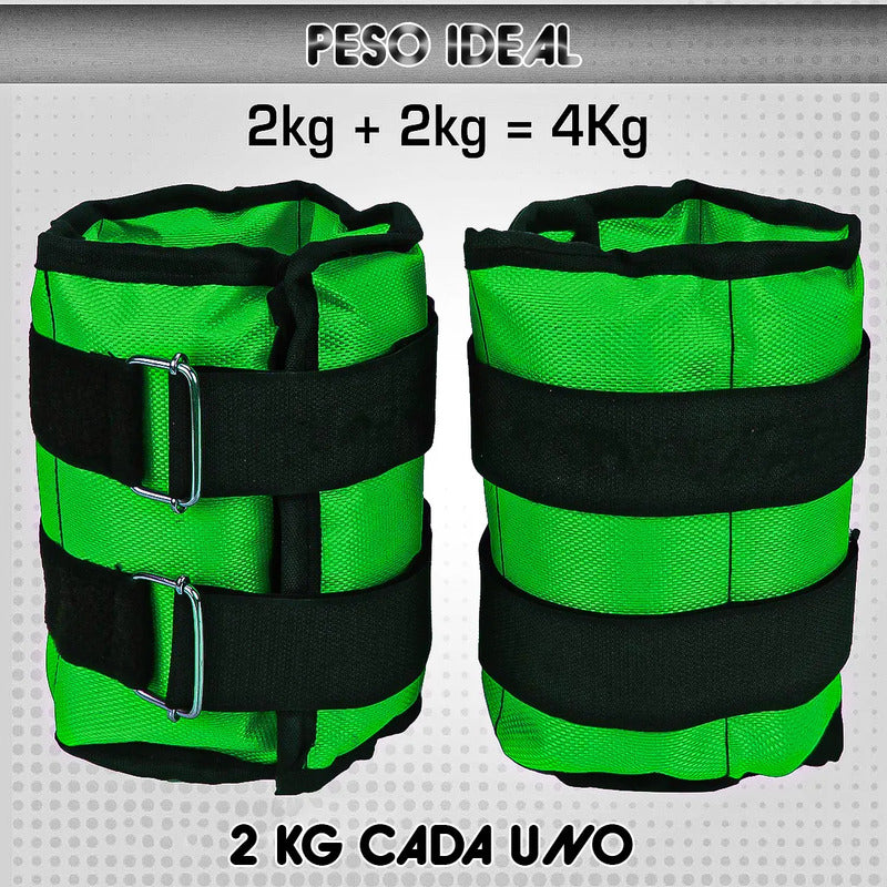 Pesas Para Tobillos Set Pesas Tobillo 4kg Pesas Tobilleras Verde