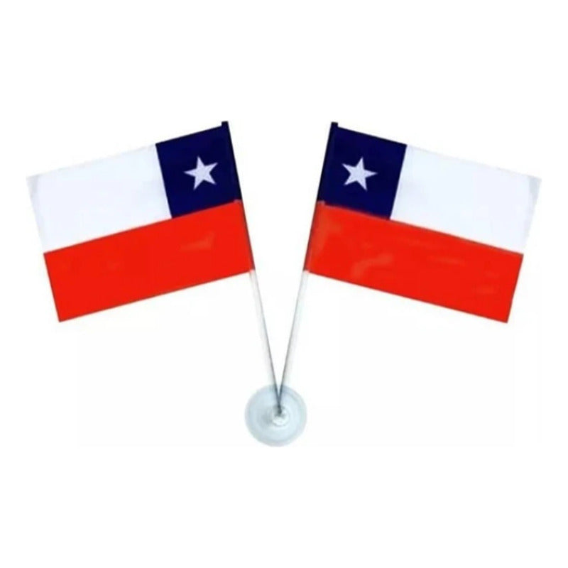 Pack X10 Banderas De Chile Decorativa Bandera Chile 10x15