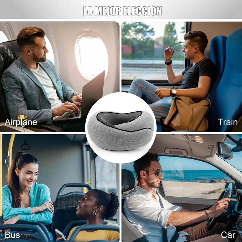 Almohada Para Cuello Cojin Para Cuello Almohada De Viaje Cojin Cervical Viaje Hipoalergenico Algodón Transpirable Almohada Cuello Para Viajes Antibacteriana Antihongos Negro/hebilla Okshop