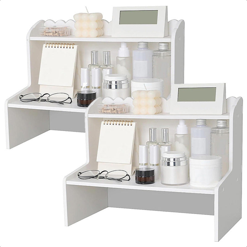 Pack 2 Organizadores Escritorio Estante De Escritorio Madera